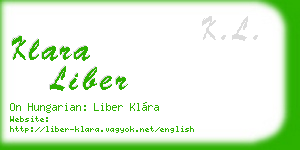 klara liber business card