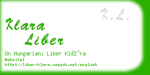 klara liber business card